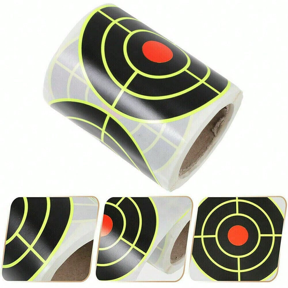 STONESKY Shooting Splatter Target Stickers Roll Fluorescent Self Adhesive Paper 3 inch