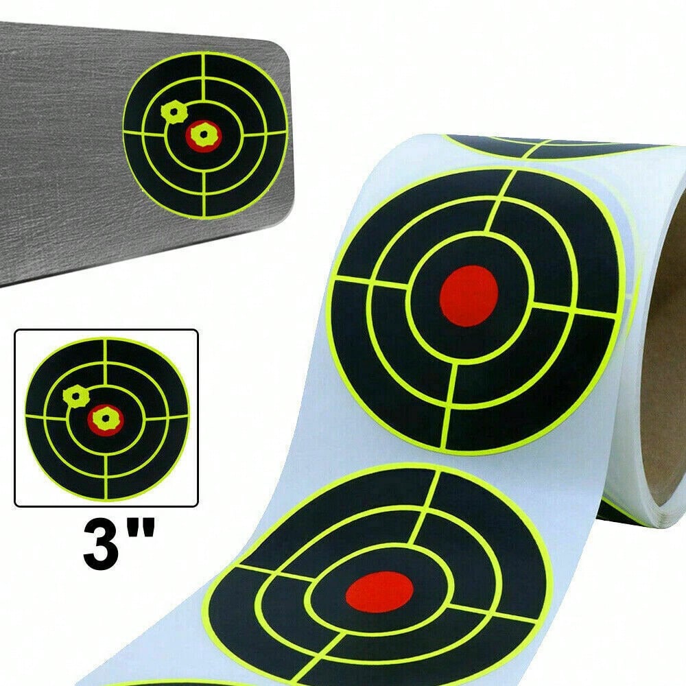 STONESKY Shooting Splatter Target Stickers Roll Fluorescent Self Adhesive Paper 3 inch