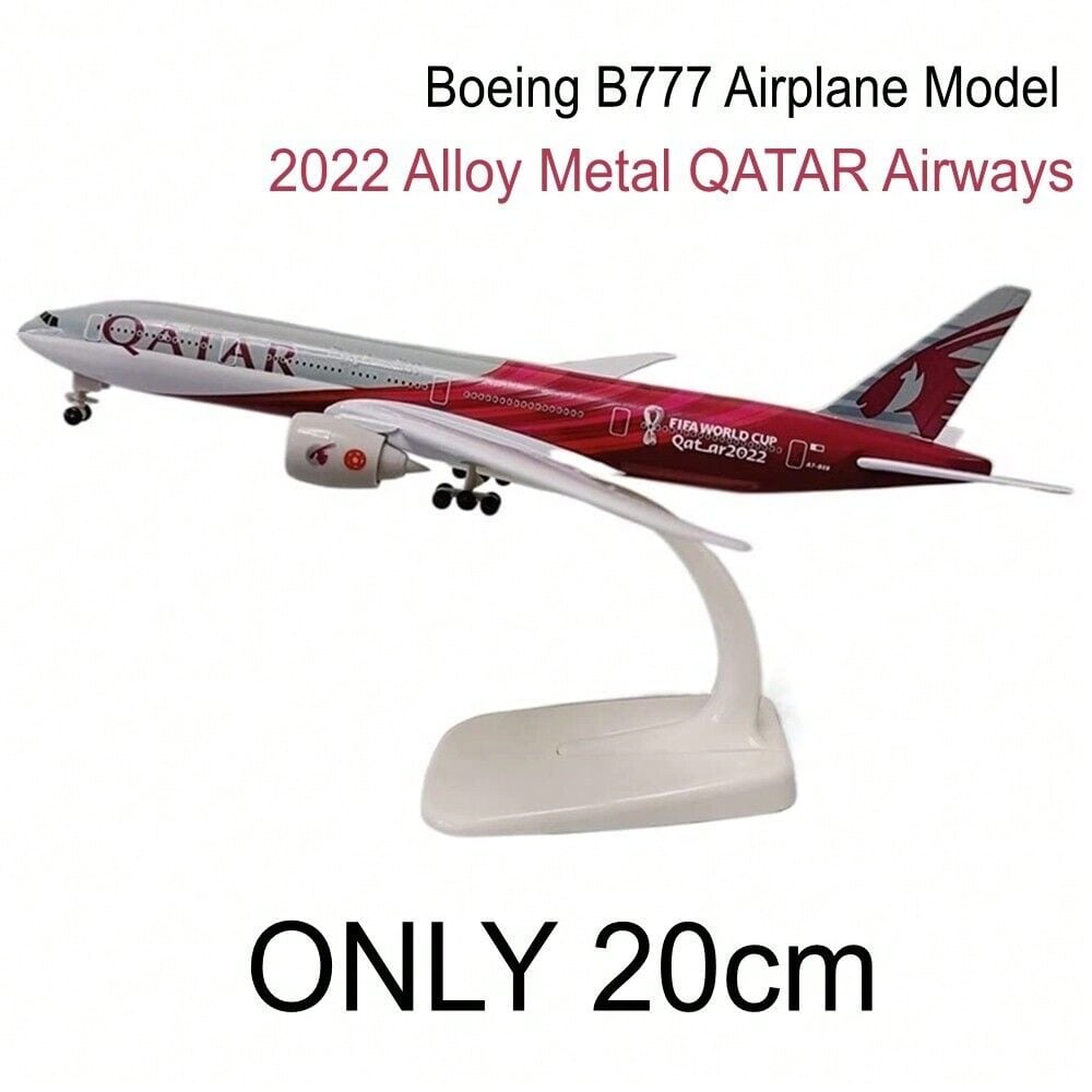 STONESKY Alloy Metal QATAR Airways Boeing 777 B777 Airplane Diecast Air Plane Model 20cm