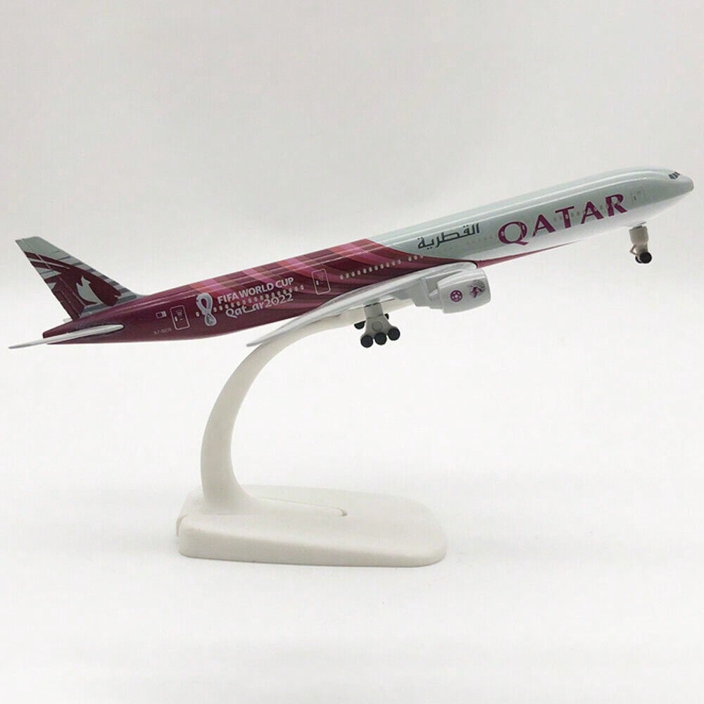 STONESKY Alloy Metal QATAR Airways Boeing 777 B777 Airplane Diecast Air Plane Model 20cm