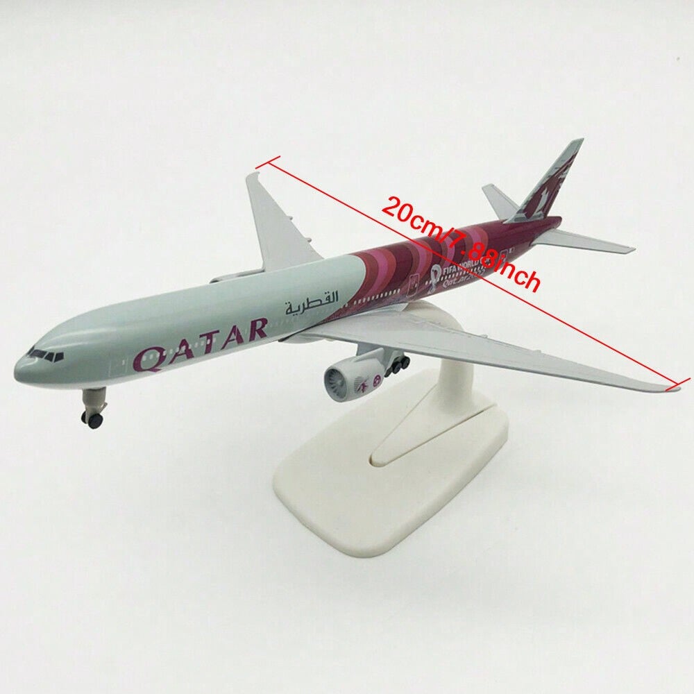 STONESKY Alloy Metal QATAR Airways Boeing 777 B777 Airplane Diecast Air Plane Model 20cm