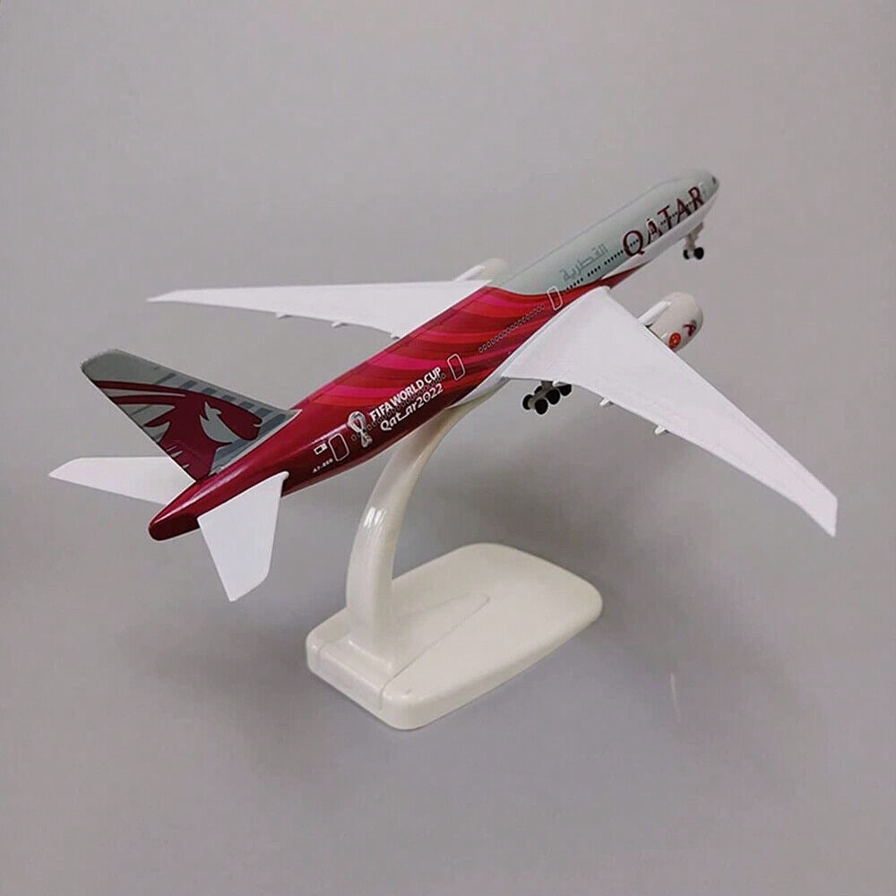 STONESKY Alloy Metal QATAR Airways Boeing 777 B777 Airplane Diecast Air Plane Model 20cm