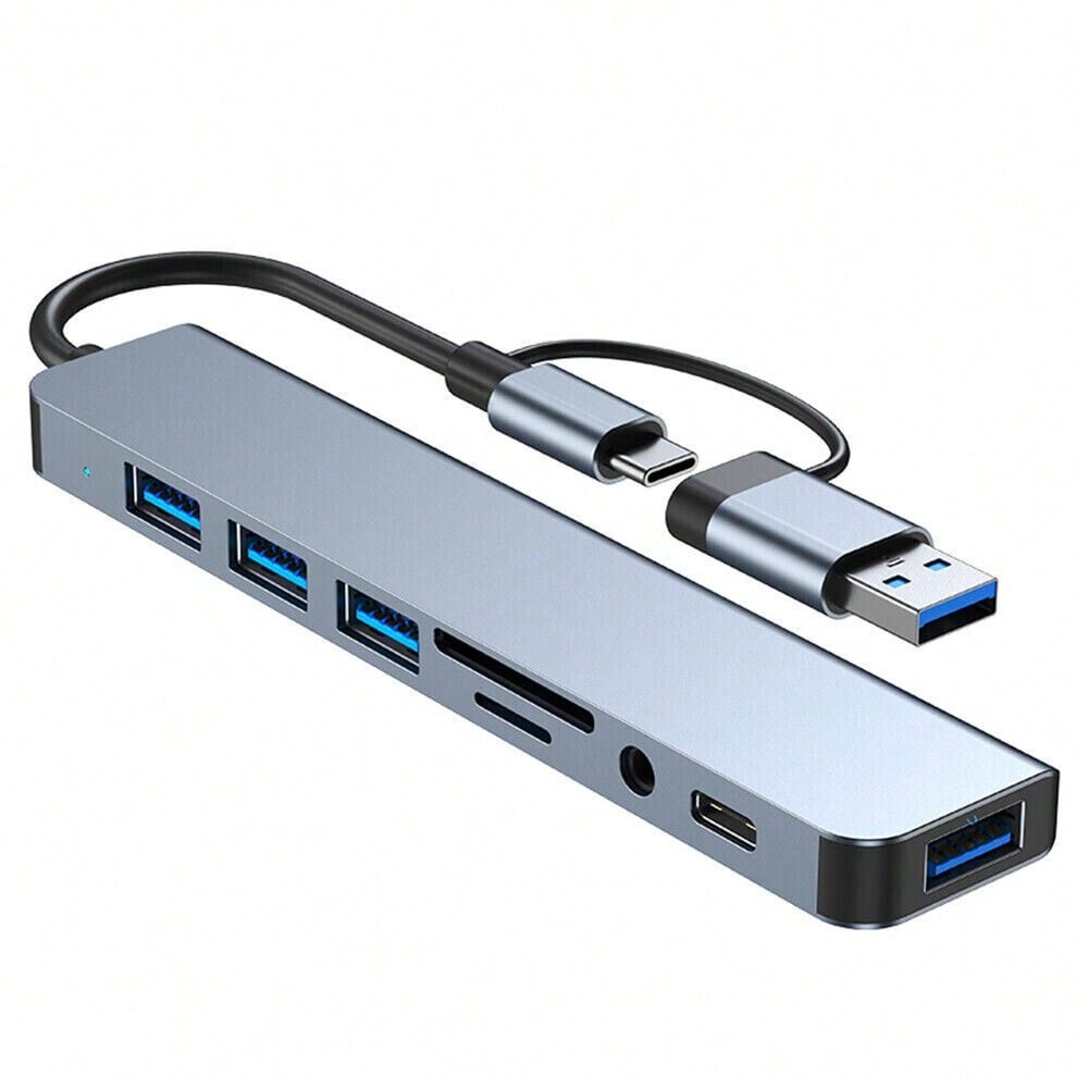 STONESKY 8 In 1 USB-C Hub Type C To USB 3.0 4K HDMI PD Adapter For IOS Pro/Air