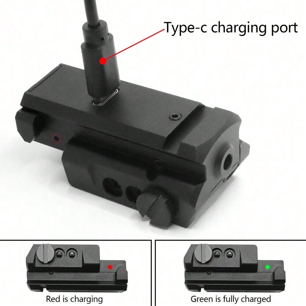 STONESKY Green Laser Dot Sight USB Rechargeable Lower Hanging Sight For 21mm Rail Mount