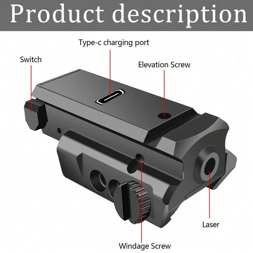 STONESKY Green Laser Dot Sight USB Rechargeable Lower Hanging Sight For 21mm Rail Mount