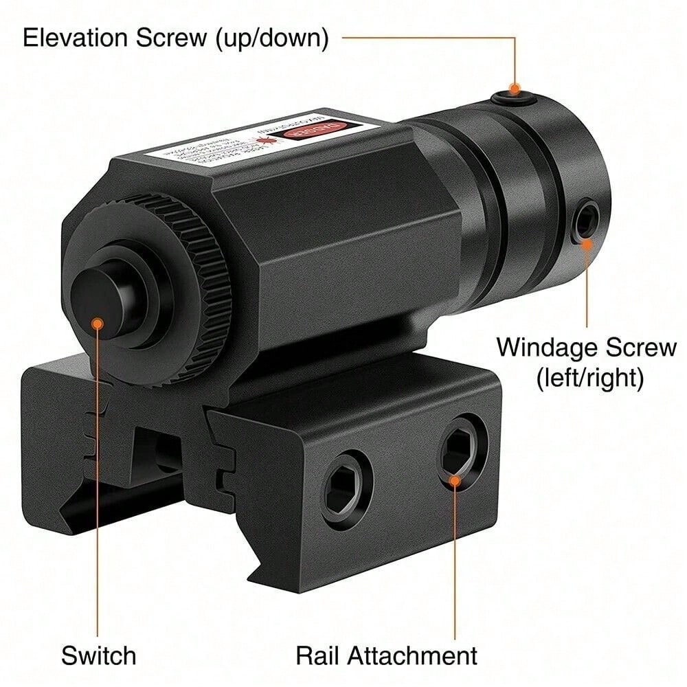 STONESKY Tactical Green Dot Laser Sights Scope With Picatinny Rail Mount