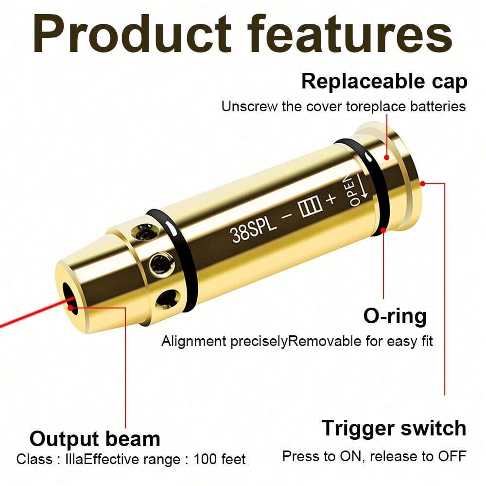 STONESKY 38spl Dry Laser Training Laser Trainer Cartridge For Training Shooting