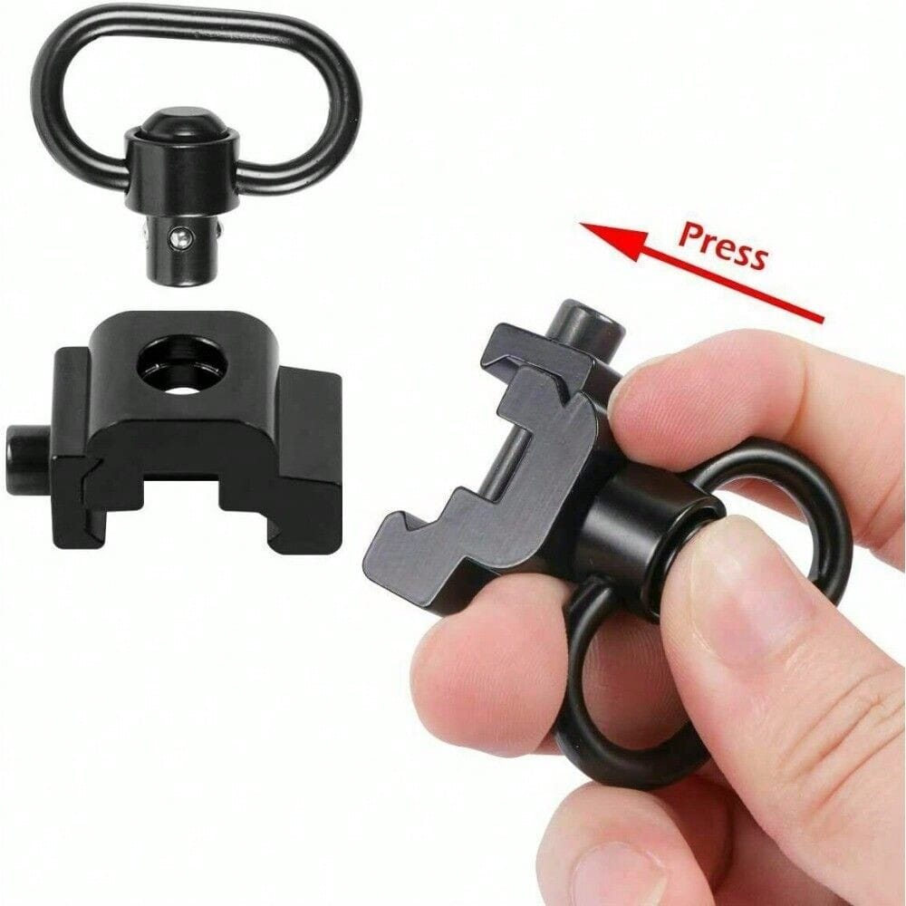 STONESKY 2PCS US Mount Quick Release QD Sling Swivel Rifle Attachment Push Button Adaptor