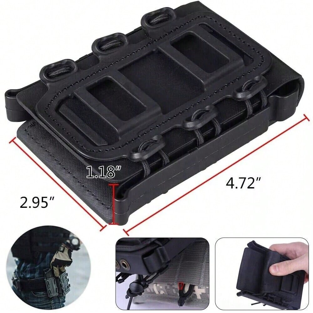 STONESKY 5.56mm 7.62mm Magazine Pouch With MOLLE Clip And Belt Clip Universal Mag Holder