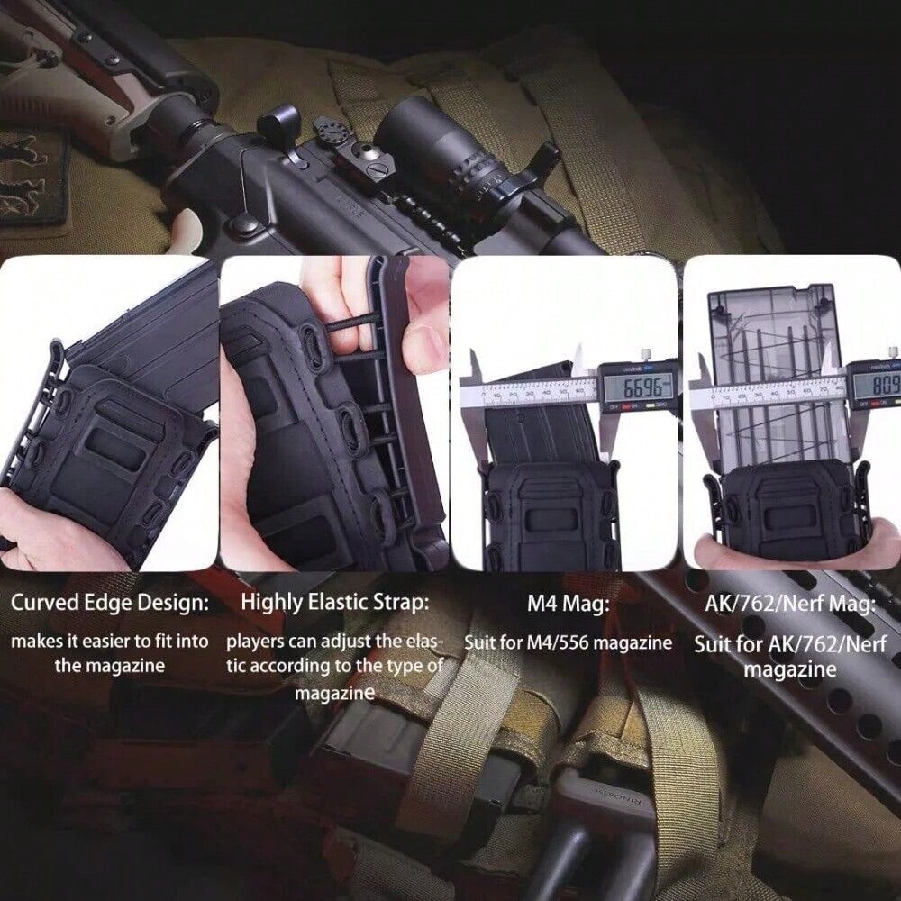 STONESKY 5.56mm 7.62mm Magazine Pouch With MOLLE Clip And Belt Clip Universal Mag Holder