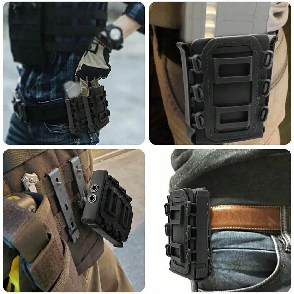 STONESKY 5.56mm 7.62mm Magazine Pouch With MOLLE Clip And Belt Clip Universal Mag Holder