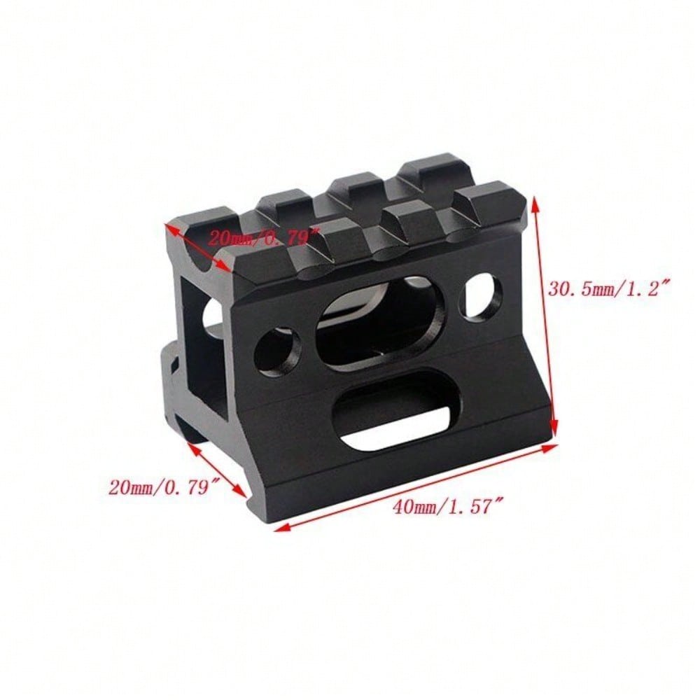 STONESKY 3-Slot Slim Picatinny Short Riser Mount 1" For Red Dot Scopes Optic Flashligh