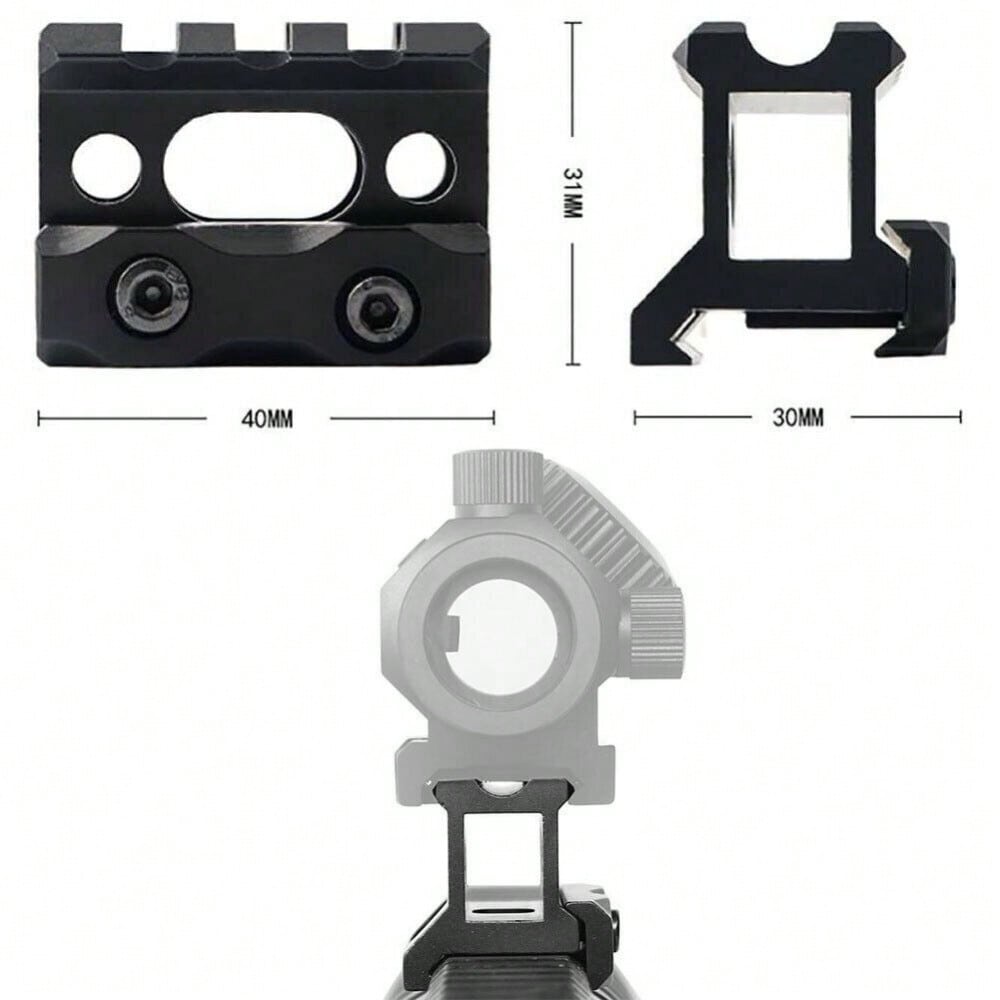 STONESKY 3-Slot Slim Picatinny Short Riser Mount 1" For Red Dot Scopes Optic Flashligh