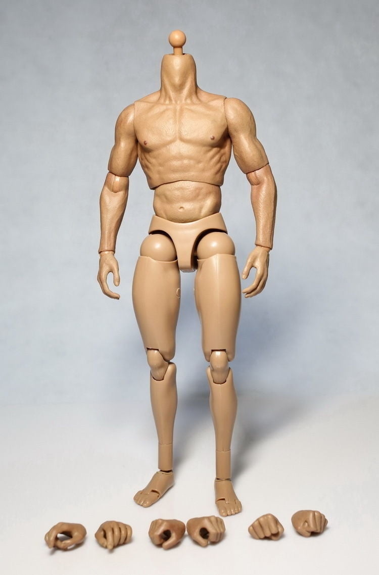 12" ZC TOYS Male Muscular Body Figure Doll No Neck for 1:6 Scale Man Sculpt