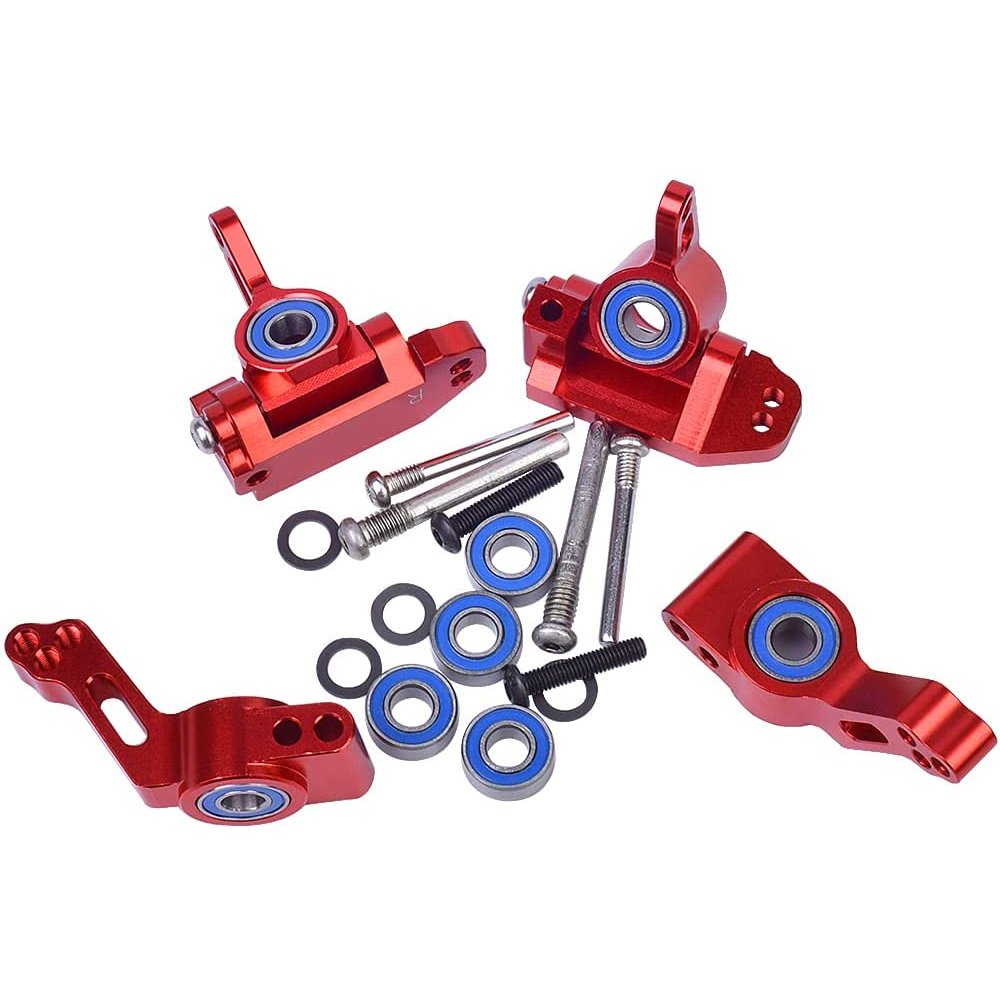 StoneSky Front Caster Block Steering & Rear Stub Axle Carriers For 1/10 Traxxas 2WD Slash