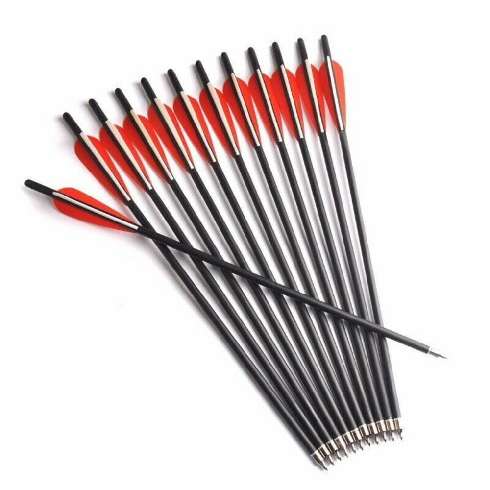 StoneSky 12Pcs 20 inch Carbon Crossbow Bolts Arrow 8.8mm Moon Nocks Archery For Hunting