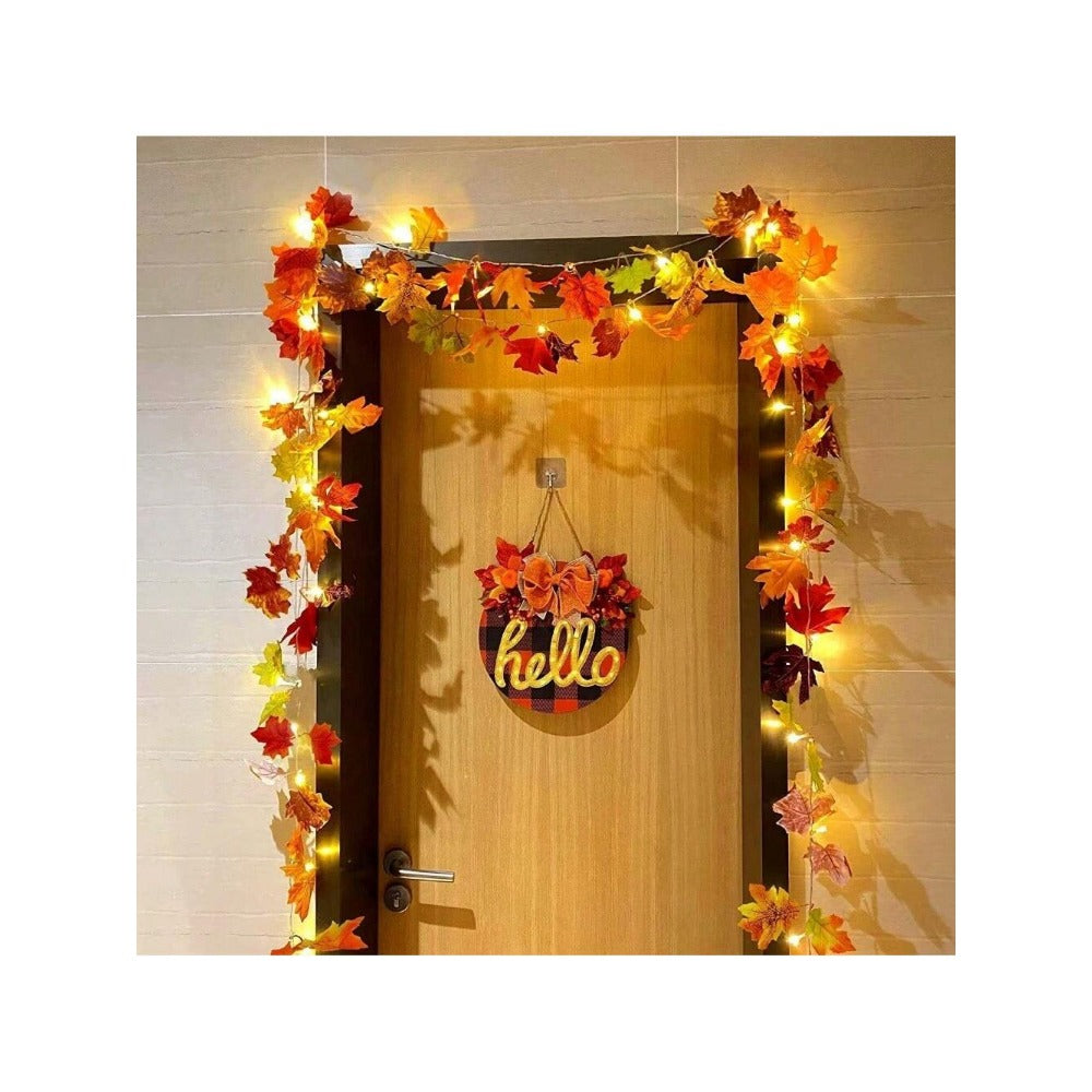 STONESKY 20 LED Fall Maple Leaves Light Lamp Garland Thanksgiving Festival Party Decor US