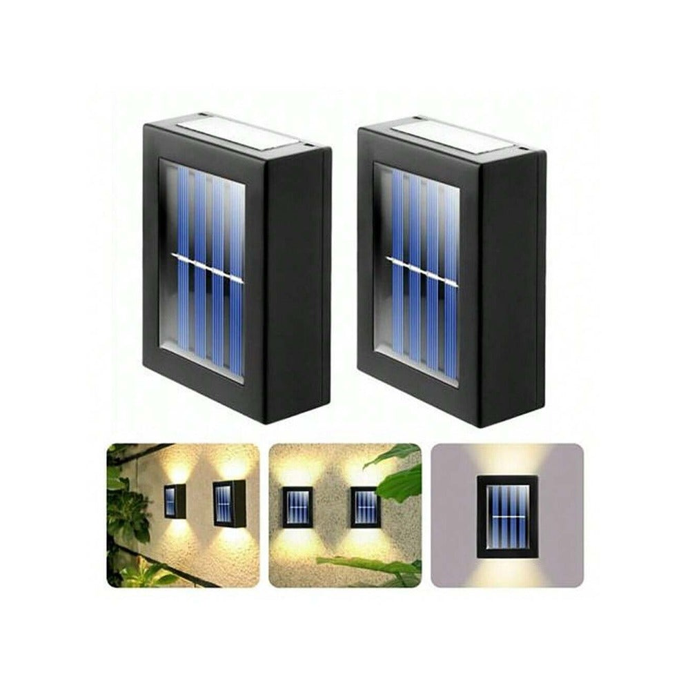 STONESKY Outdoor Solar 2 LED Deck Lights Path Garden Patio Pathway Stairs Step Fence Lamp