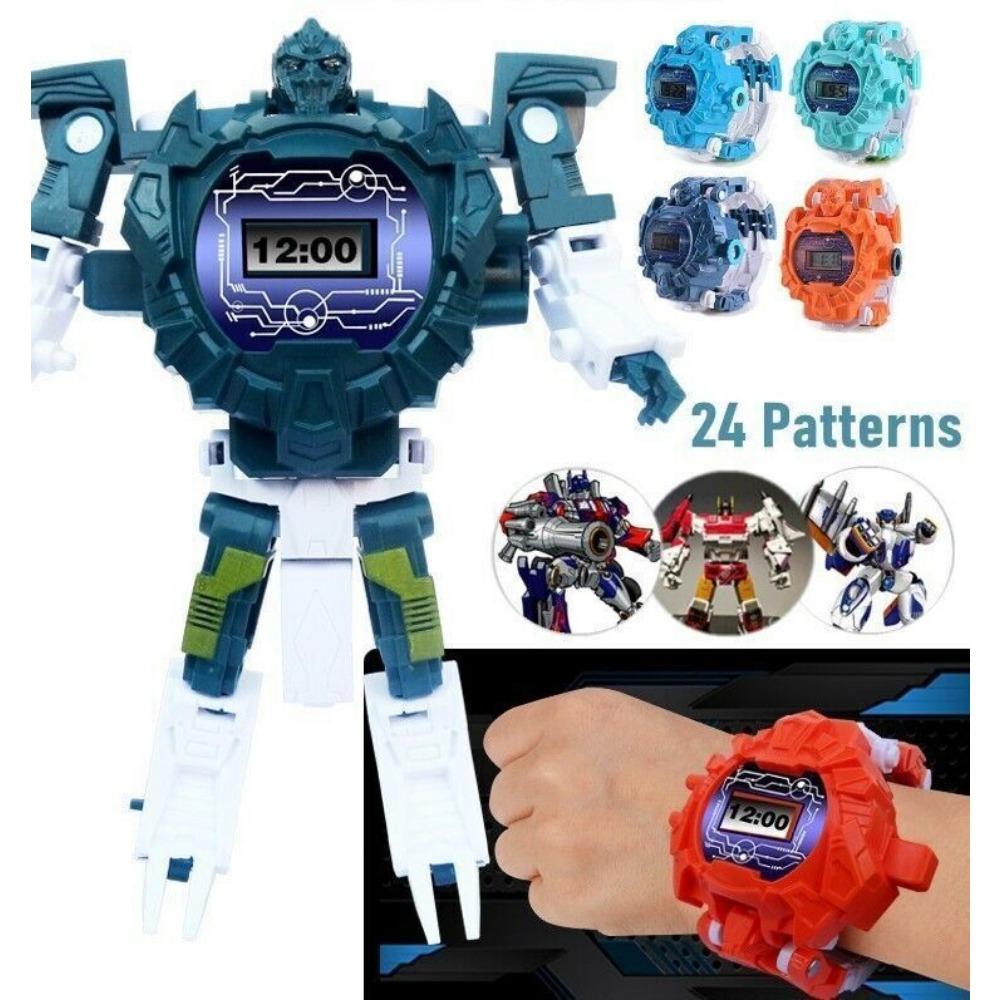 STONESKY 3 in 1 Transformers Projection Watch Manual Transformation Robots Kids Boys Toys