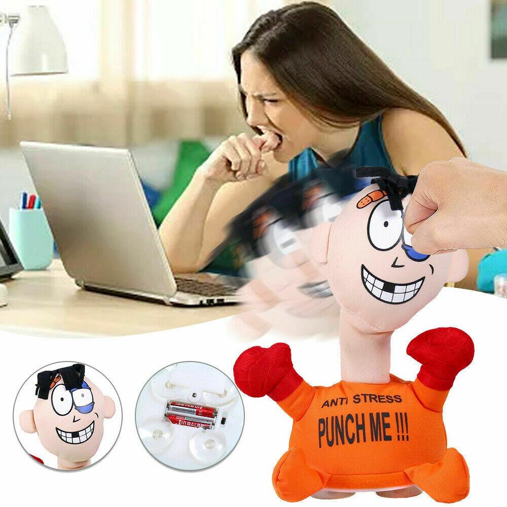 STONESKY Electric Plush Toy Punch Hit Me Villain Toys Doll Toys For Friends Funny Toys US