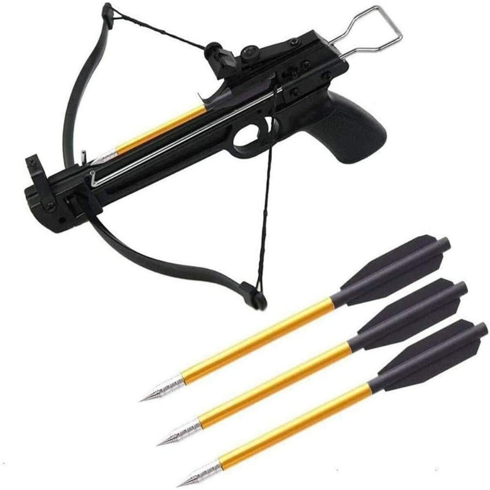 StoneSky 12X ALUMINUM METAL ARROWS BOLTS 50 & 80 lb PISTOL CROSSBOW ARCHERY HIGH QUALITY