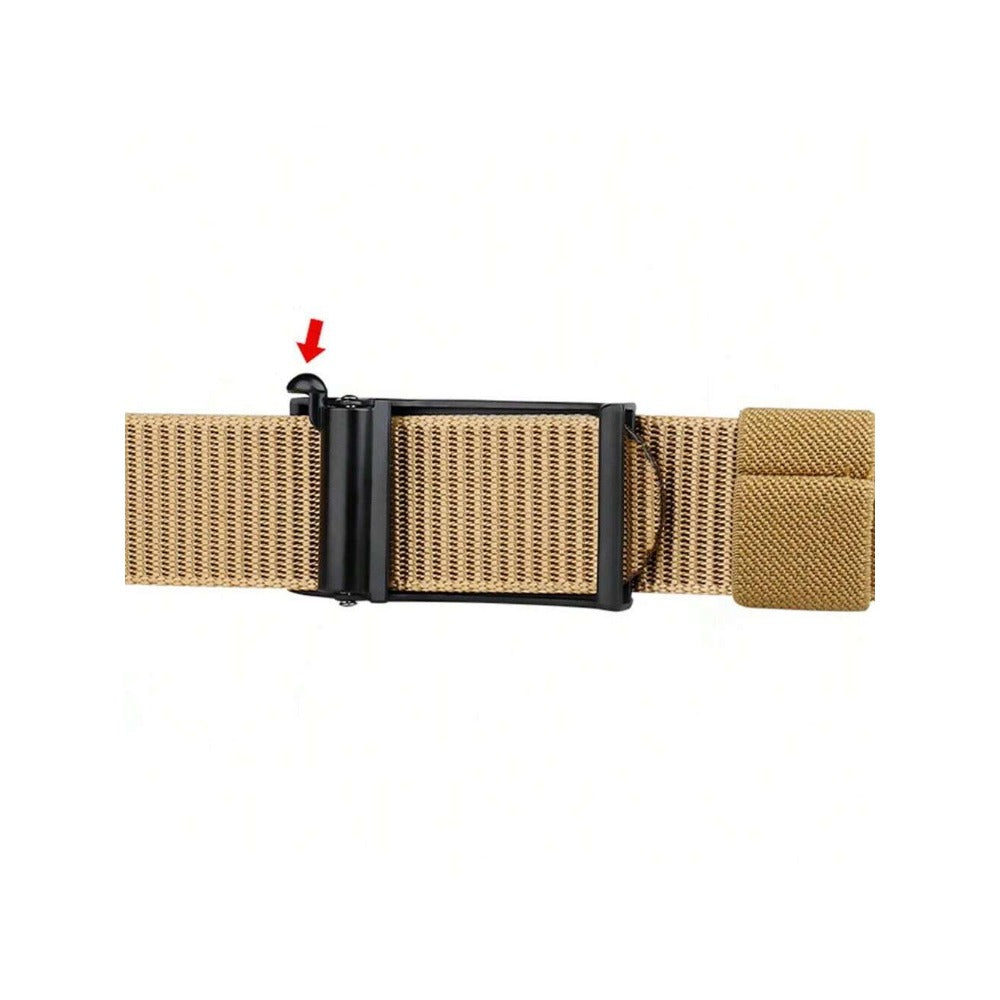 STONESKY 49.2'' Tactical Belt Alloy Buckle Canvas Adjustable Belt Quick Release Gun Belt