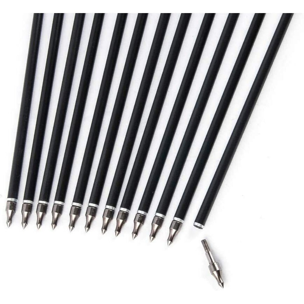 StoneSky 12 Pcs 30" Fiberglass Arrows Archery OD 8mm For Recurve/Compound bow Hunting US