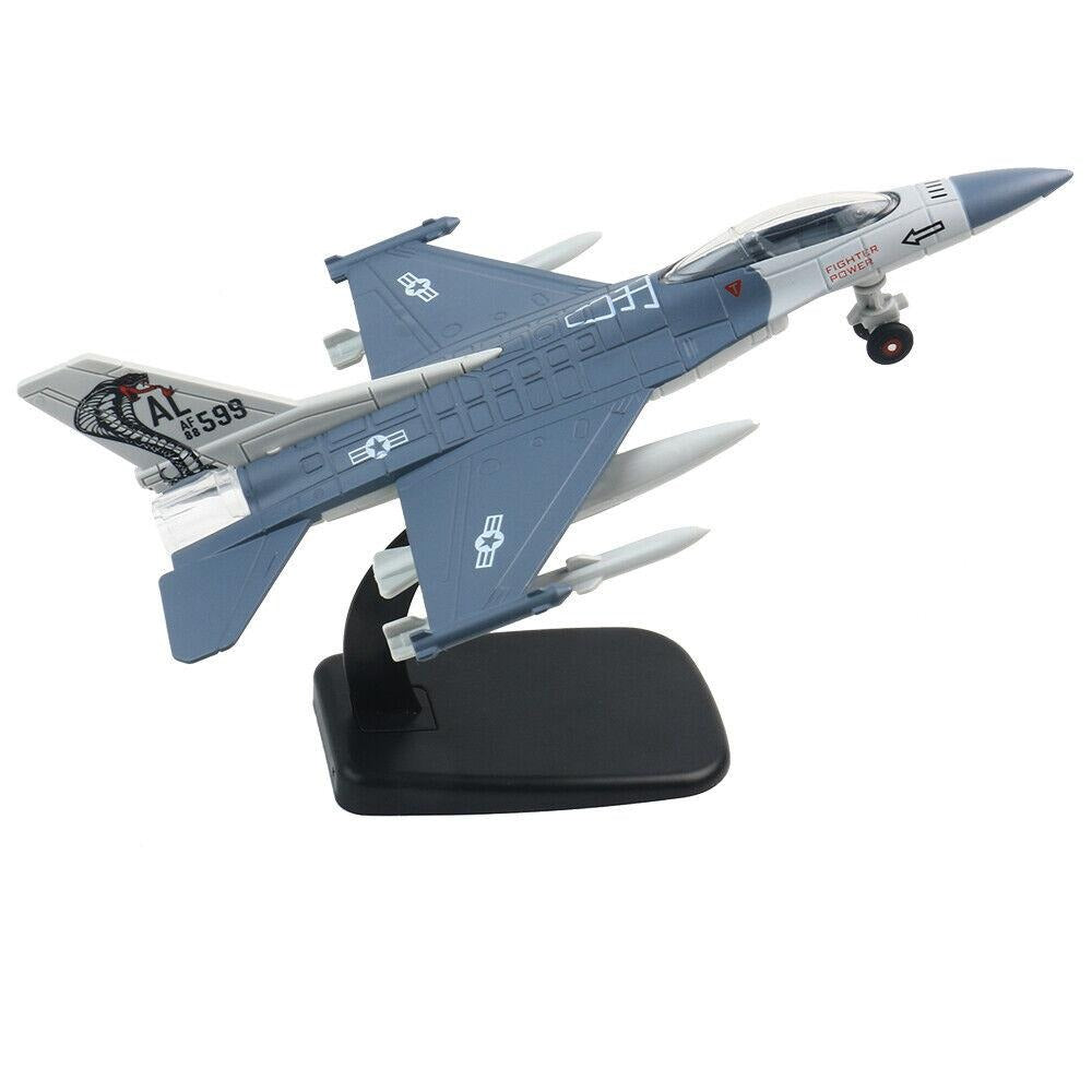 STONESKY F35+F16 Pull Back Diecast Fighter Jet Plane Model Toys for Kids with Sound Light