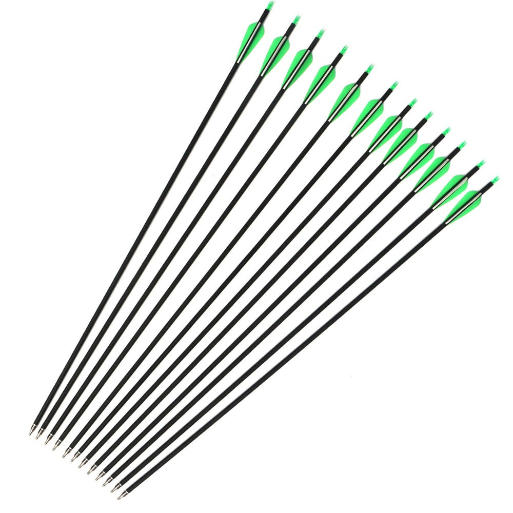 StoneSky 12Pack 30-inch Carbon Arrows SP500 Archery Hunting For Compound & Recurve Bow US