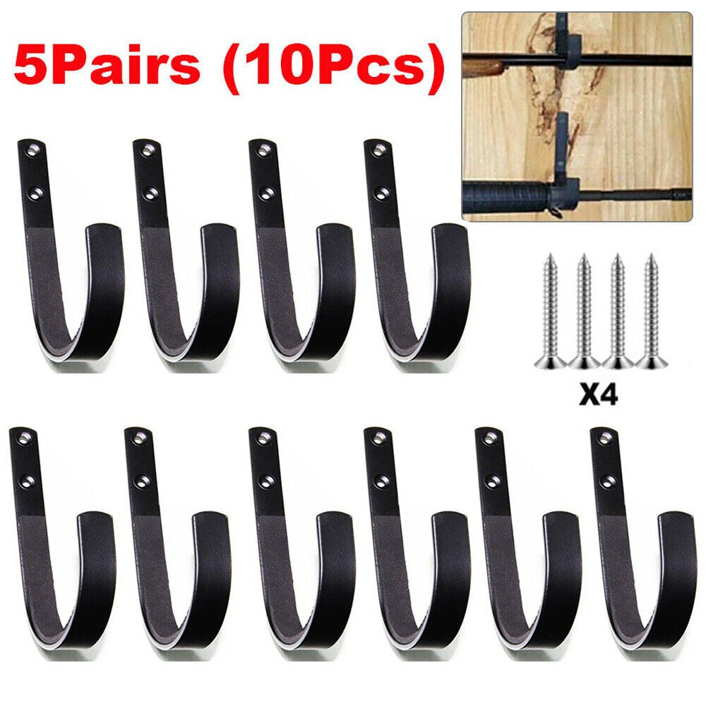 StoneSky 10Pcs Steel Gun Wall Mount Rack Storage Rifles Shotgun Hooks Hangers Archery Bow