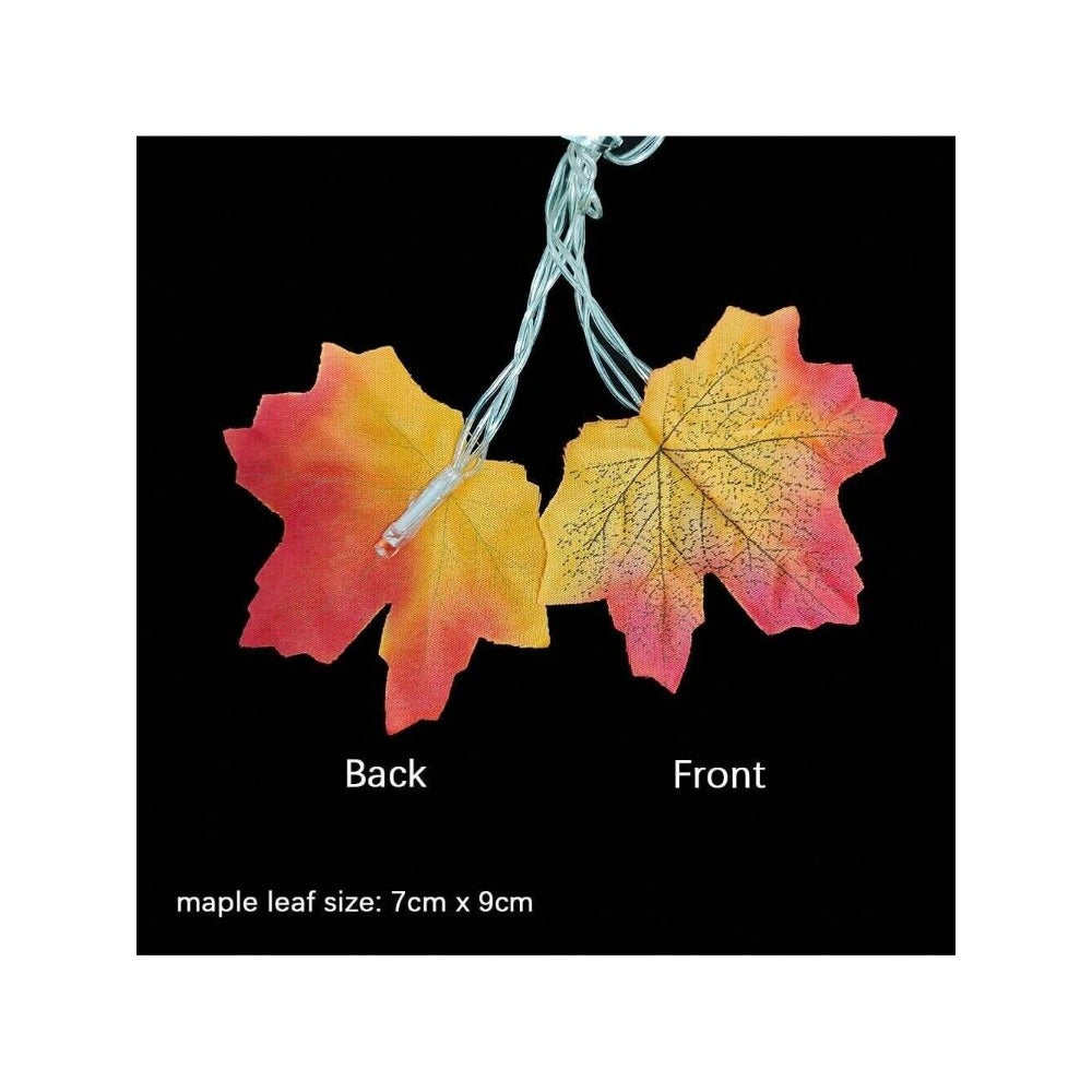STONESKY 1Pcs Fall Garland Decorations Maple Leaf String Lights Thanksgiving Halloween