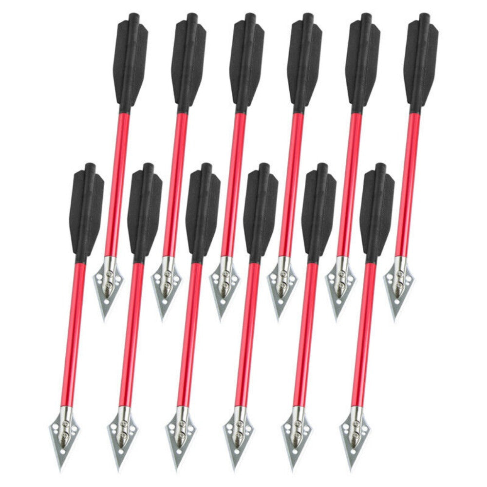 StoneSky 12Pcs Pistol Crossbow Bolts 6.5" Aluminium Arrows Broadhead Hunting Mini Archery