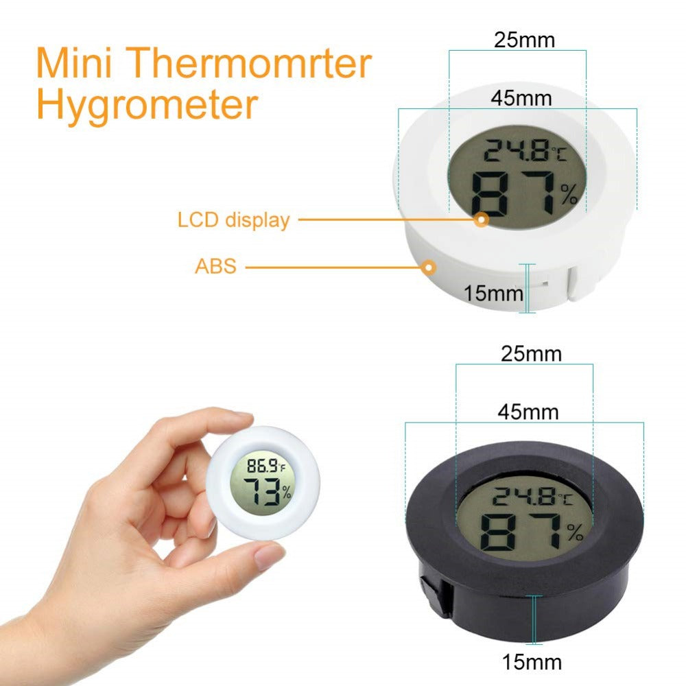 StoneSky 5Pcs Mini Digital LCD Indoor Hygrometer Thermometer Humidity Meter Temperature