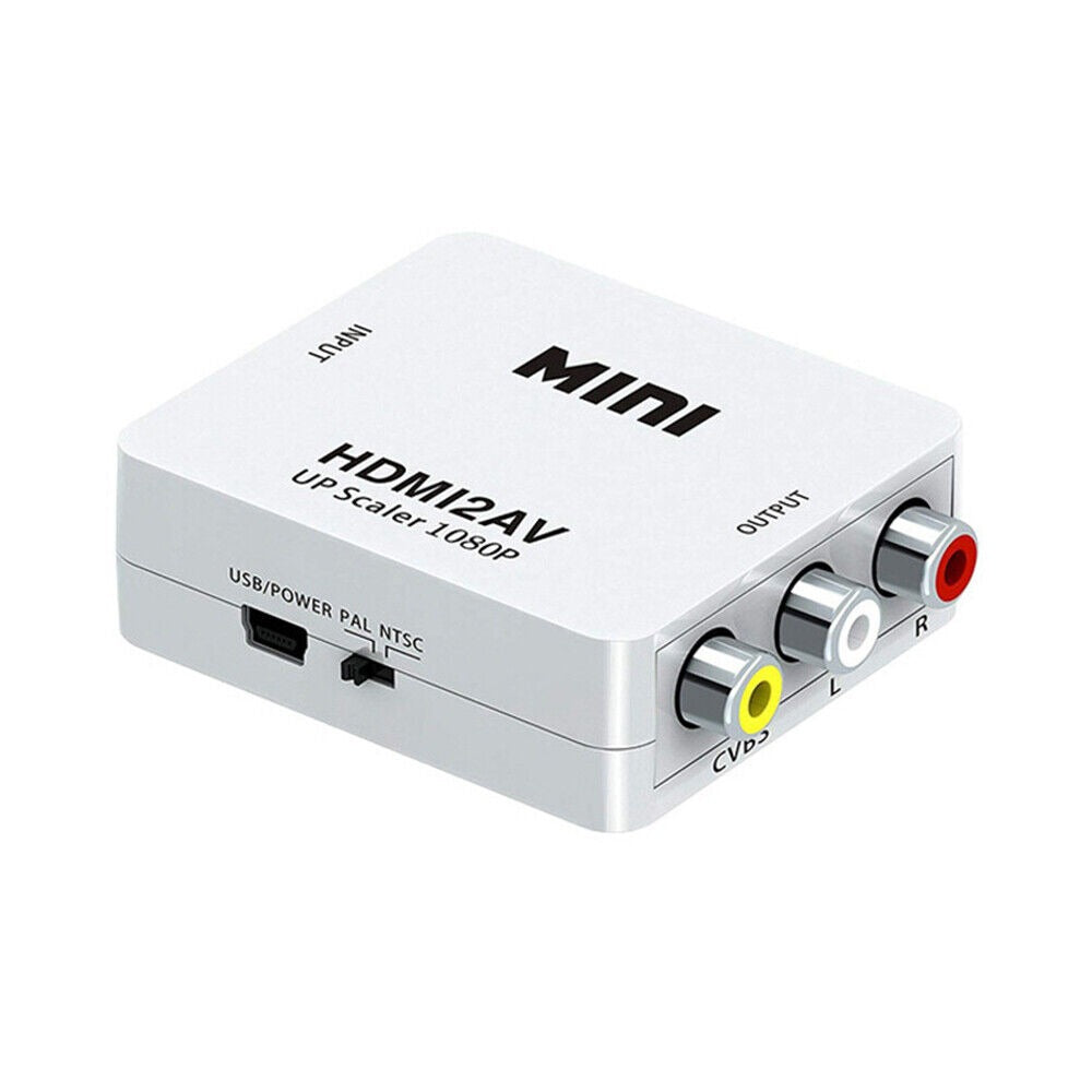 STONESKY Mini HDMI To RCA AV HD Converter Composite CVBS Audio Video Adapter  NES SNES