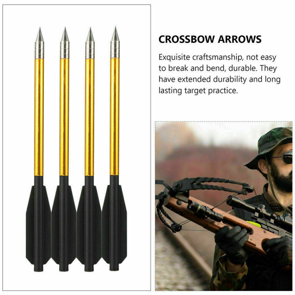 StoneSky 12X ALUMINUM METAL ARROWS BOLTS 50 & 80 lb PISTOL CROSSBOW ARCHERY HIGH QUALITY