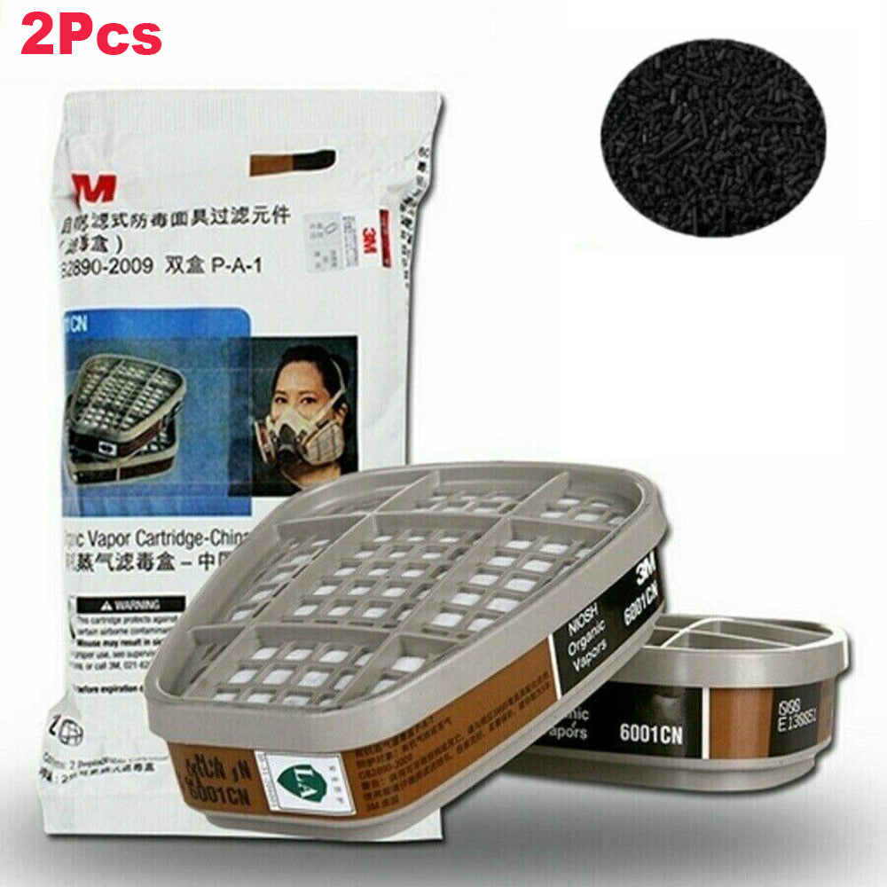 StoneSky Gas Mask 2x 6001CN Organic Vapor Respirator Filter Cartridge For 6300 6800 7502