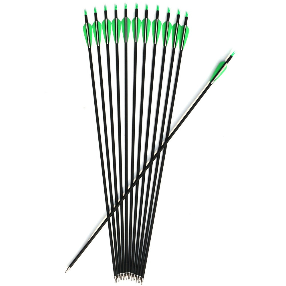 StoneSky 12Pack 30-inch Carbon Arrows SP500 Archery Hunting For Compound & Recurve Bow US