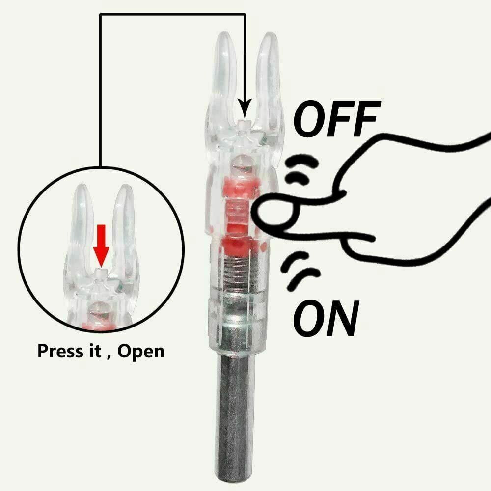 StoneSky 6PCS Automatically Led Lighted Nocks for Arrows with .244"/6.2mm Inside Diameter