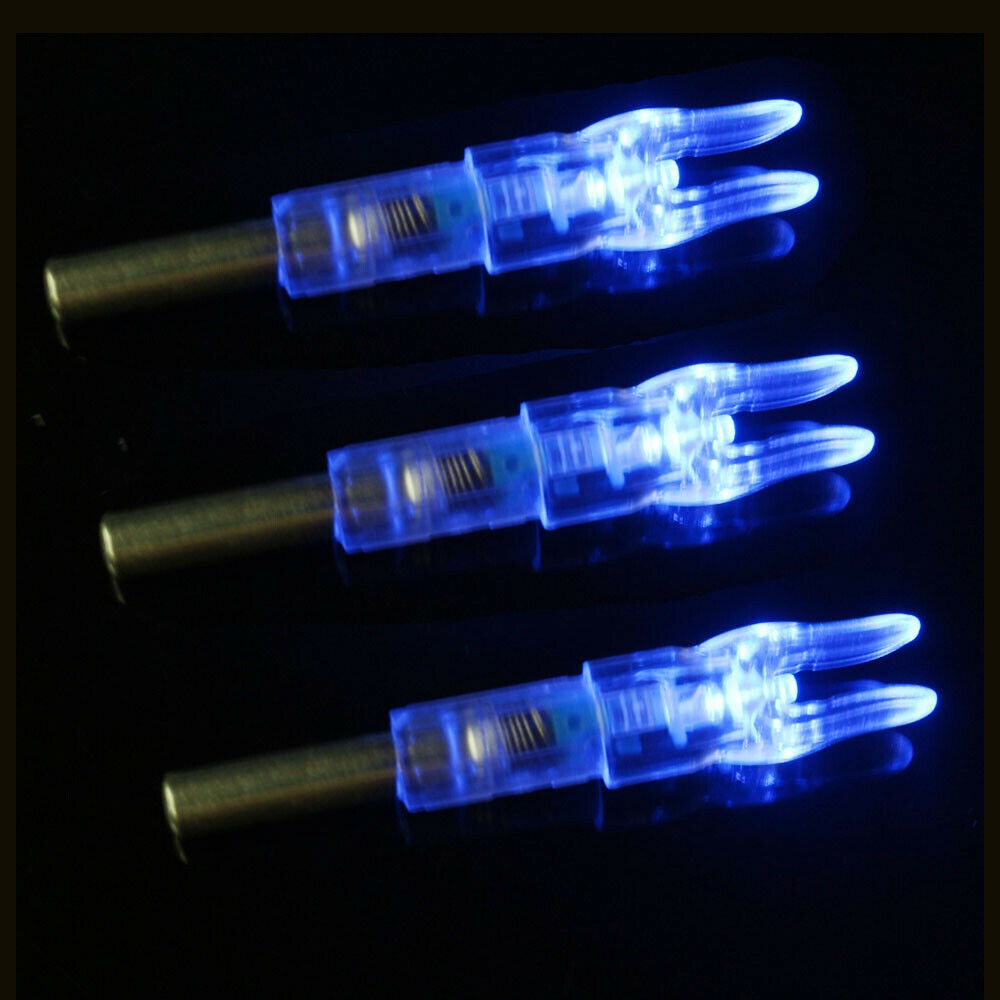 6PCS Archery Led Lighted Nocks for Arrows with .244"/6.2mm Inside Diameter Hunt