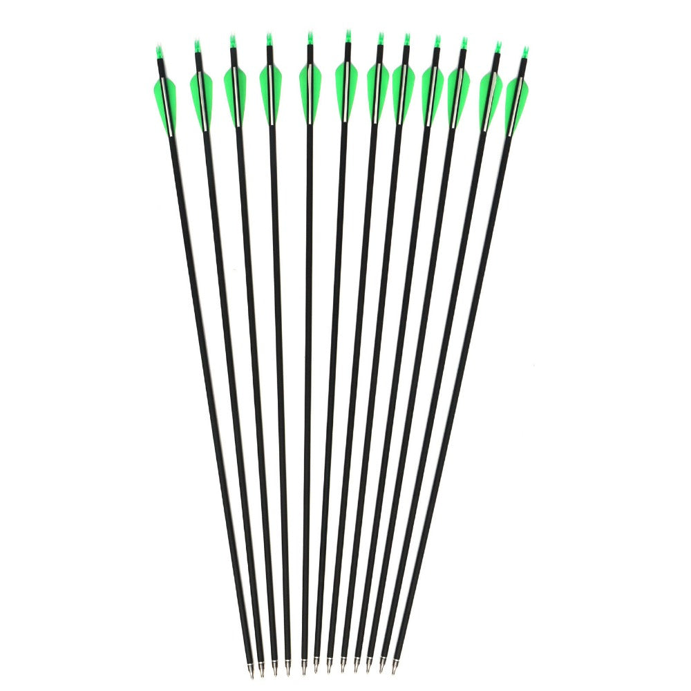 StoneSky 12Pack 30-inch Carbon Arrows SP500 Archery Hunting For Compound & Recurve Bow US