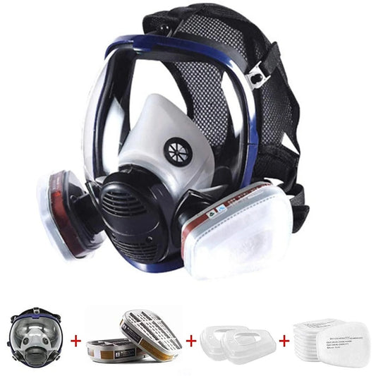 STONESKY 15in1 Full Face Large Size Respirator,Full Face Wide Field of View,Widely Used in Organic Gas,Paint spary, Chemical,Woodworking(for 6800 Respirator)