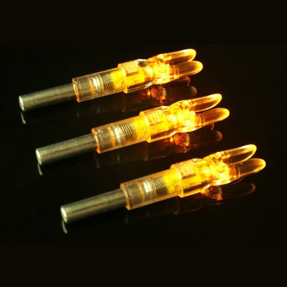 STONESKY 6pcs Archery LED Lighted Nock Tail ID 6.2mm For Compound Bow Hunting Arrow Nocks