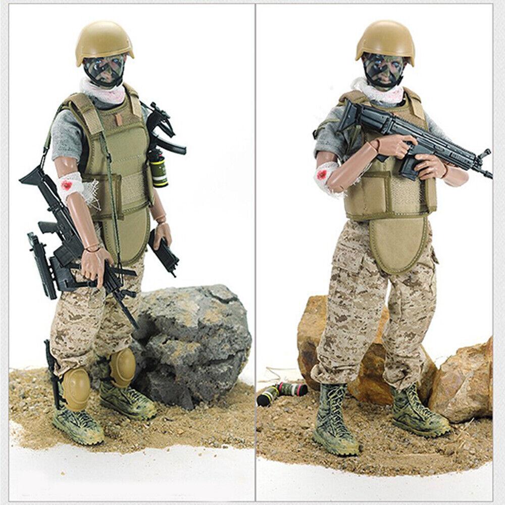 STONESKY 1:6 Scale Heroic wounded Soldier Action Figures Military Model Toys Xmas Gifts