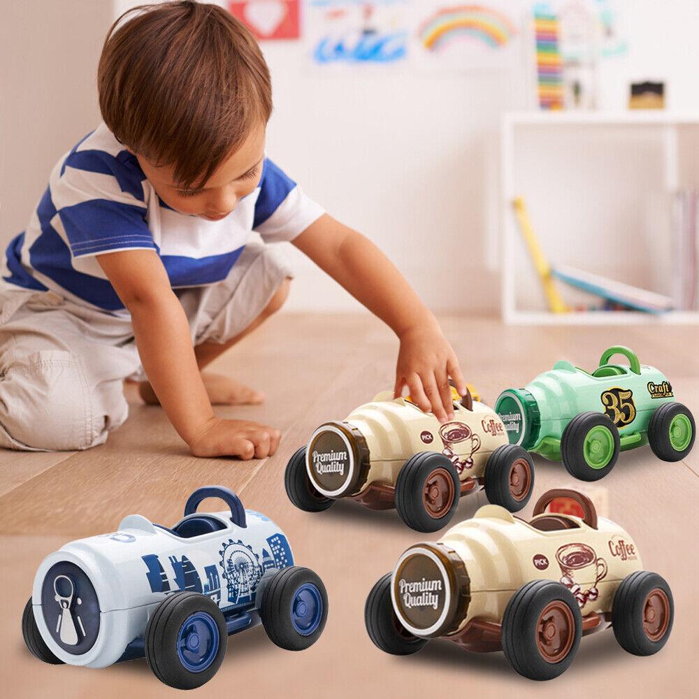 STONESKY Pull & Back Toddler Toys Car for Kids Gift with Music and Lights Coke Can Design