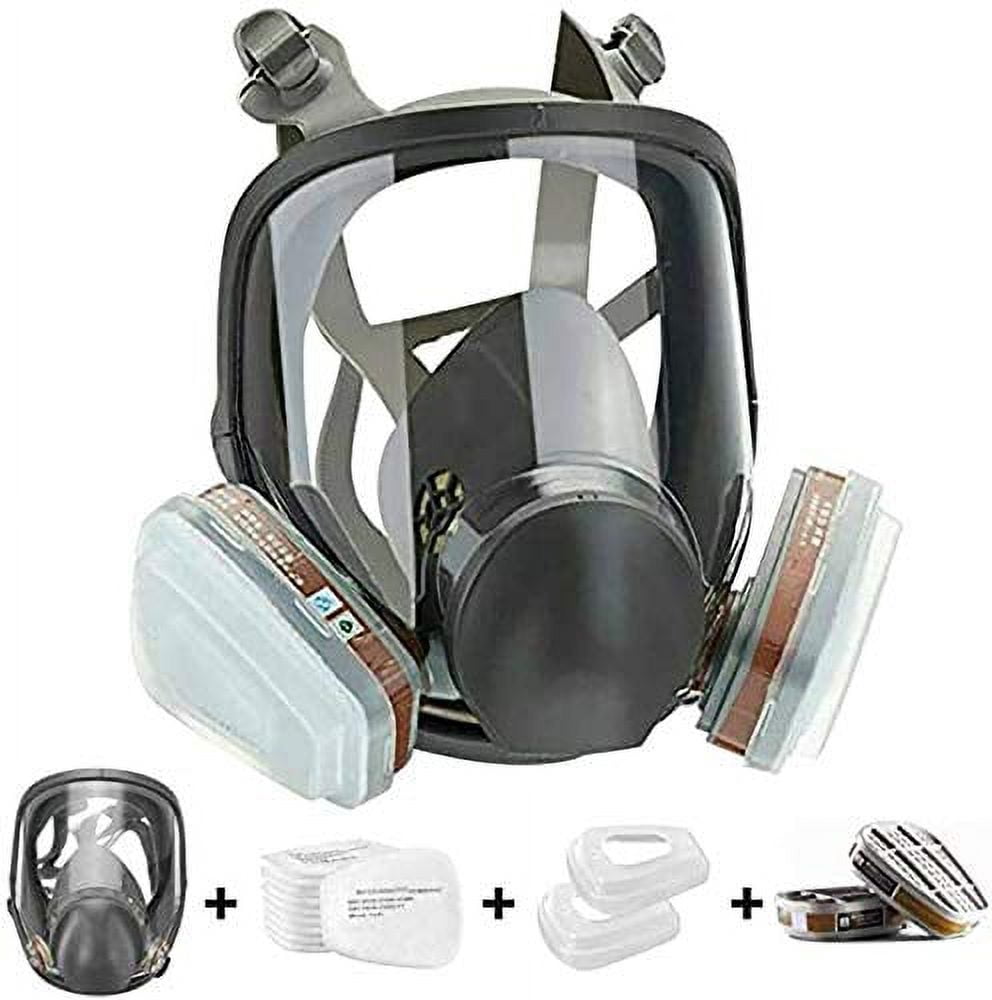 15in1 Full Face Large Size Respirator,Full Face Wide Field of View,Widely Used in Organic Gas,Paint spary, Chemical,Woodworking(for 6800 Respirator)