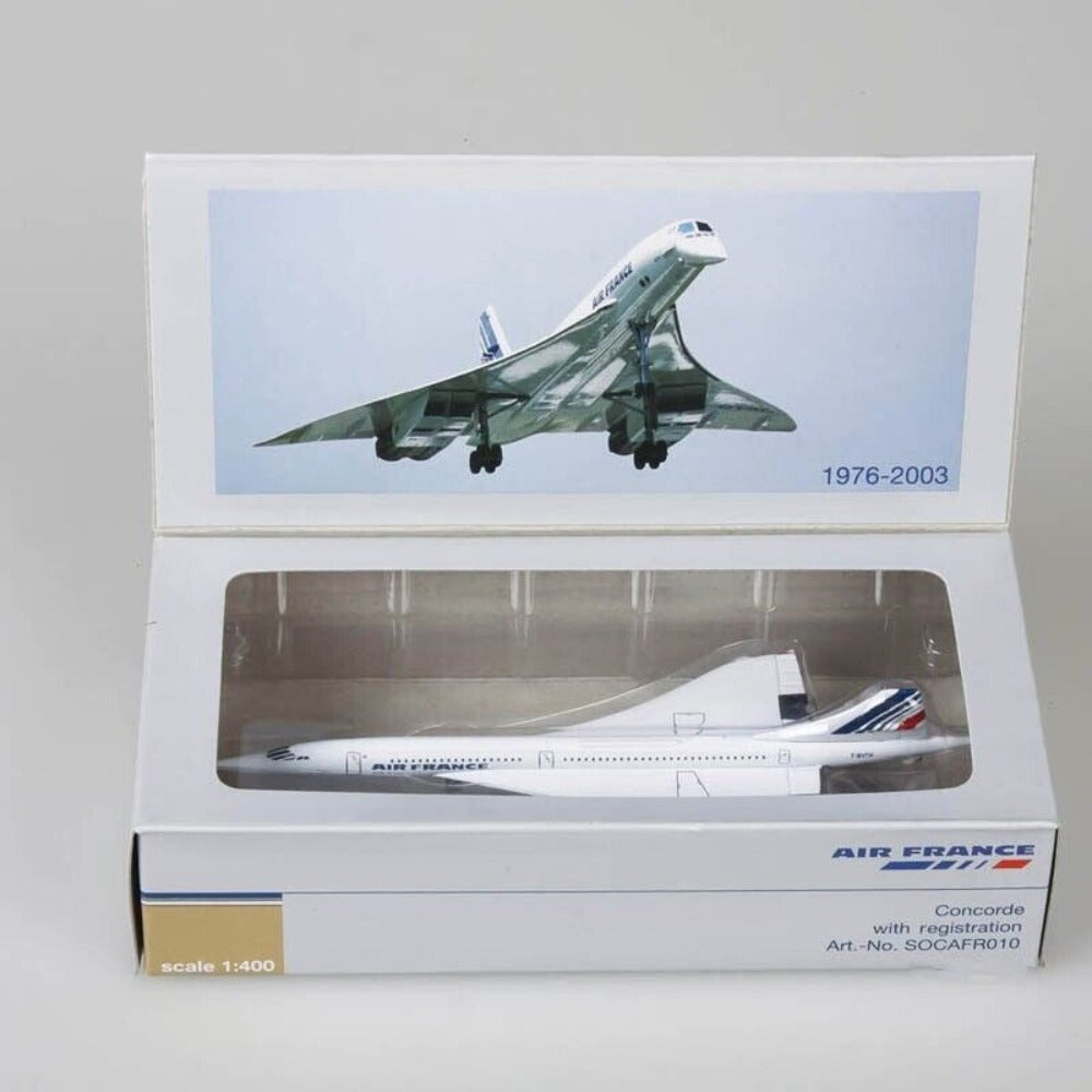 StoneSky 1/400 Scale Air France Concorde Plane Model Toy Diecast 1976-2003 Collection