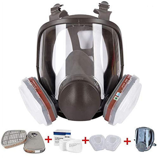 15in1 Full Face Large Size Respirator,Full Face Wide Field of View,Widely Used in Organic Gas,Paint spary, Chemical,Woodworking(for 6800 Respirator)