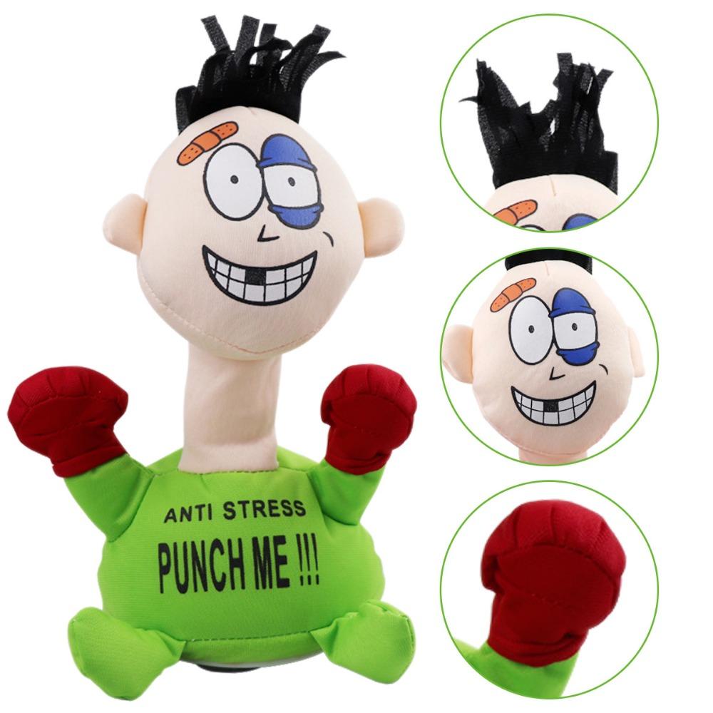 STONESKY Electric Plush Toy Punch Hit Me Villain Creative Vent Decompression Doll Toys US