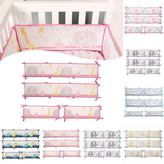 StoneSky 4Pcs Baby Crib Bumper Pads Crib Around Cushion Cotton Newborn Baby Cot Protector