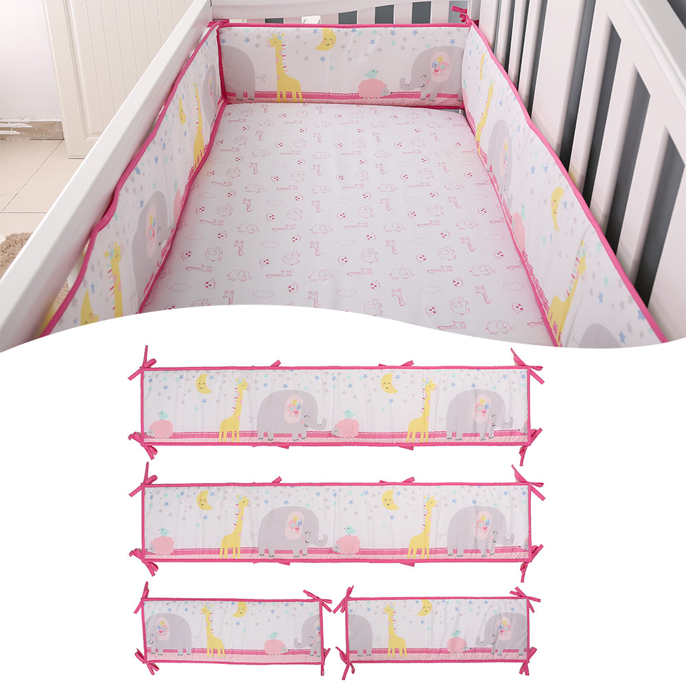 StoneSky 4Pcs Baby Crib Bumper Pads Crib Around Cushion Cotton Newborn Baby Cot Protector